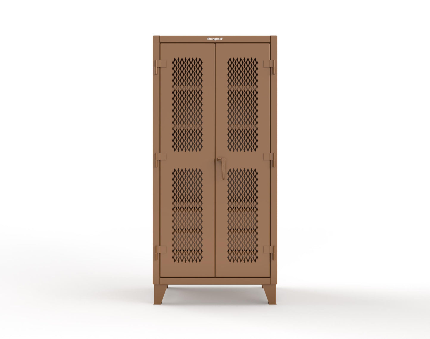 Extreme Duty 12 GA Ventilated (Diamond) Cabinet with 6 Half-Width Drawers, 4 Shelves - 36 In. W x 24 In. D x 78 In. H - 36-V-244-6.5DB-8008