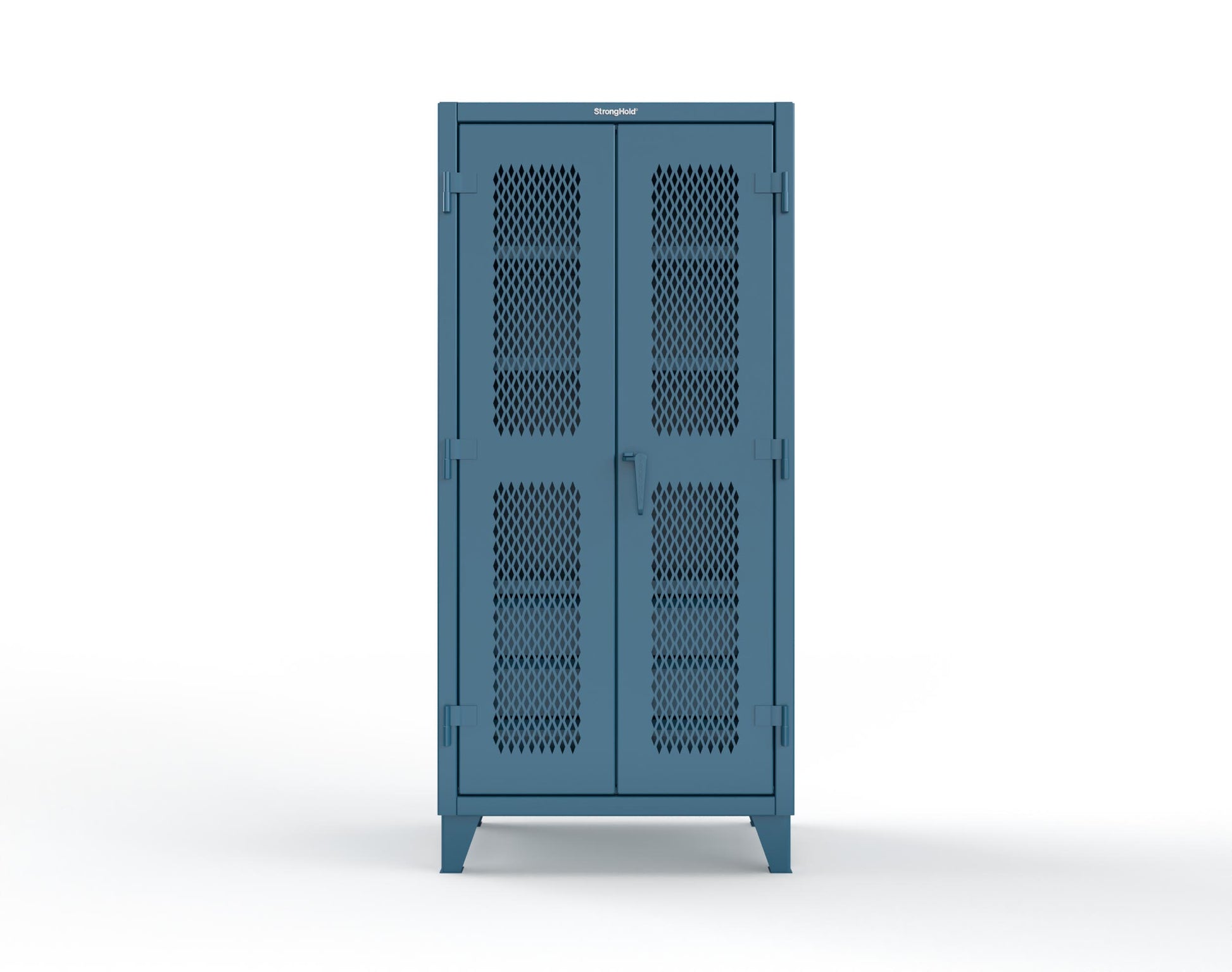 Extreme Duty 12 GA Ventilated (Diamond) Cabinet with 6 Half-Width Drawers, 4 Shelves - 36 In. W x 24 In. D x 78 In. H - 36-V-244-6.5DB-5001