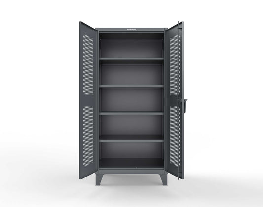 Extreme Duty 12 GA Cabinet with Ventilated (Diamond) Doors - 36 In. W x 24 In. D x 78 In. H - 36-V-244-7024