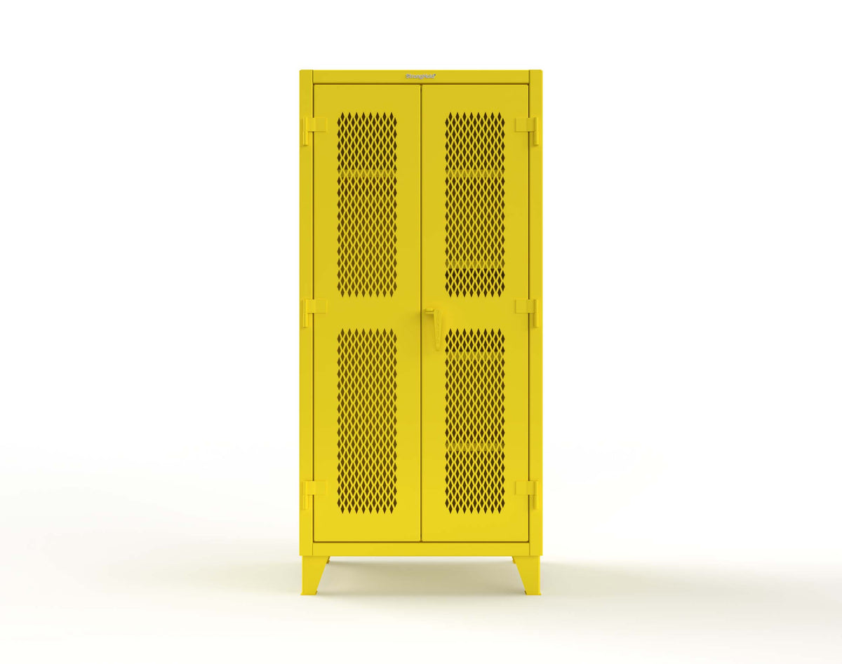 Extreme Duty 12 GA Uniform Ventilated (Diamond) Cabinet with 4 Shelves - 36 In. W x 24 In. D x 78 In. H - 36-V-W-245-1023
