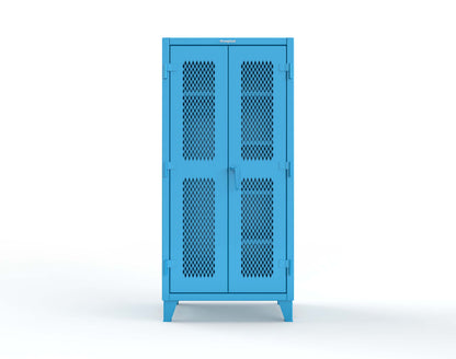 Extreme Duty 12 GA Uniform Ventilated (Diamond) Cabinet with 4 Shelves - 36 In. W x 24 In. D x 78 In. H - 36-V-W-245-5012