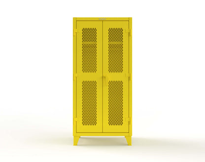 Extreme Duty 12 GA Uniform Ventilated (Diamond) Cabinet with Hanger Rod, 1 Shelf - 36 In. W x 24 In. D x 78 In. H - 36-V-WR-241-1023