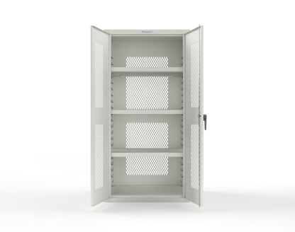 Heavy Duty 18 GA Ventilated Cabinet - 36 in. W x 24 in. D x 72 in. H - 36-VBS-243-P-9003