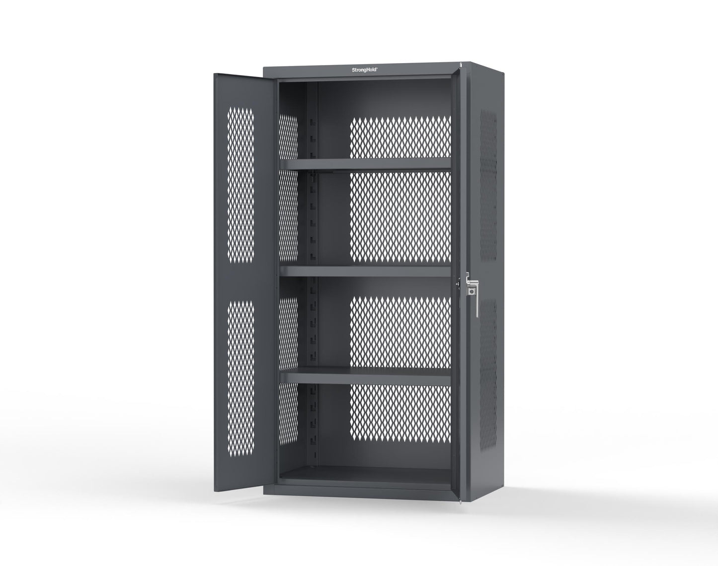 Heavy Duty 18 GA Ventilated Cabinet - 36 in. W x 24 in. D x 72 in. H - 36-VBS-243-P-7024