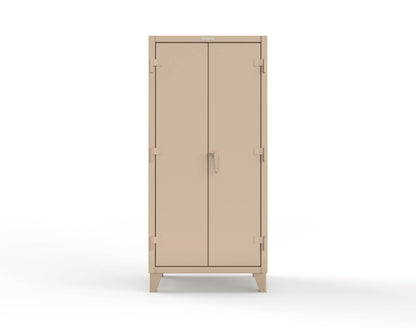 Extreme Duty 12 GA Uniform Cabinet with 7 Drawers, Pegboard, 3 Shelves - 36 In. W x 24 In. D x 78 In. H - 36-W-243-7DB-PB-1019