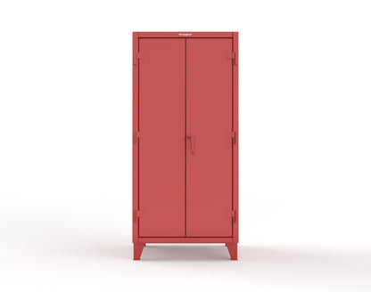 Extreme Duty 12 GA Uniform Cabinet with 7 Drawers, Pegboard, 3 Shelves - 36 In. W x 24 In. D x 78 In. H - 36-W-243-7DB-PB-3001