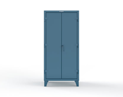 Extreme Duty 12 GA Uniform Cabinet with 7 Drawers, Pegboard, 3 Shelves - 36 In. W x 24 In. D x 78 In. H - 36-W-243-7DB-PB-5001