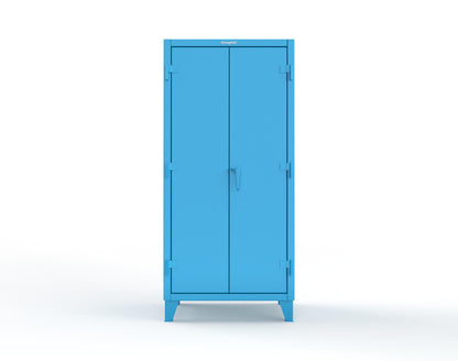 Extreme Duty 12 GA Uniform Cabinet with 7 Drawers, Pegboard, 3 Shelves - 36 In. W x 24 In. D x 78 In. H - 36-W-243-7DB-PB-5012