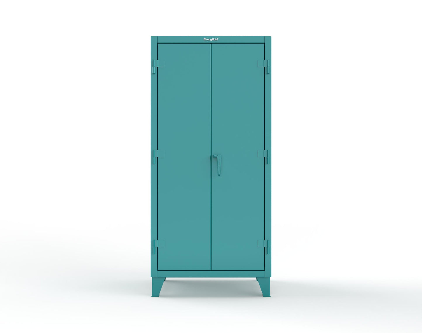 Extreme Duty 12 GA Uniform Cabinet with 7 Drawers, Pegboard, 3 Shelves - 36 In. W x 24 In. D x 78 In. H - 36-W-243-7DB-PB-5021