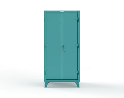 Extreme Duty 12 GA Uniform Cabinet with 7 Drawers, Pegboard, 3 Shelves - 36 In. W x 24 In. D x 78 In. H - 36-W-243-7DB-PB-5021