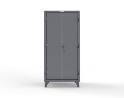 Extreme Duty 12 GA Uniform Cabinet with 7 Drawers, Pegboard, 3 Shelves - 36 In. W x 24 In. D x 78 In. H - 36-W-243-7DB-PB-7024 