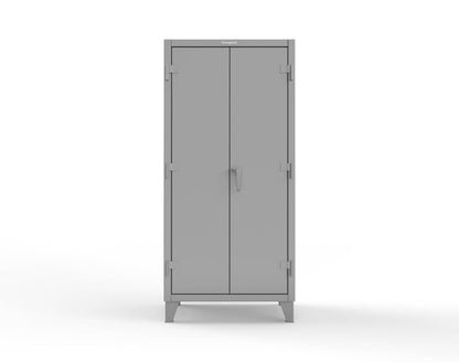 Extreme Duty 12 GA Uniform Cabinet with 7 Drawers, Pegboard, 3 Shelves - 36 In. W x 24 In. D x 78 In. H - 36-W-243-7DB-PB-7037