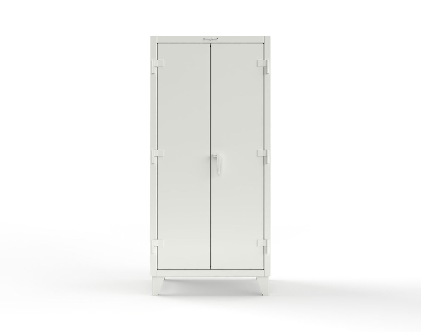 Extreme Duty 12 GA Uniform Cabinet with 7 Drawers, Pegboard, 3 Shelves - 36 In. W x 24 In. D x 78 In. H - 36-W-243-7DB-PB-9003