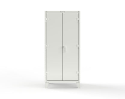 Extreme Duty 12 GA Uniform Cabinet with 7 Drawers, Pegboard, 3 Shelves - 36 In. W x 24 In. D x 78 In. H - 36-W-243-7DB-PB-9003