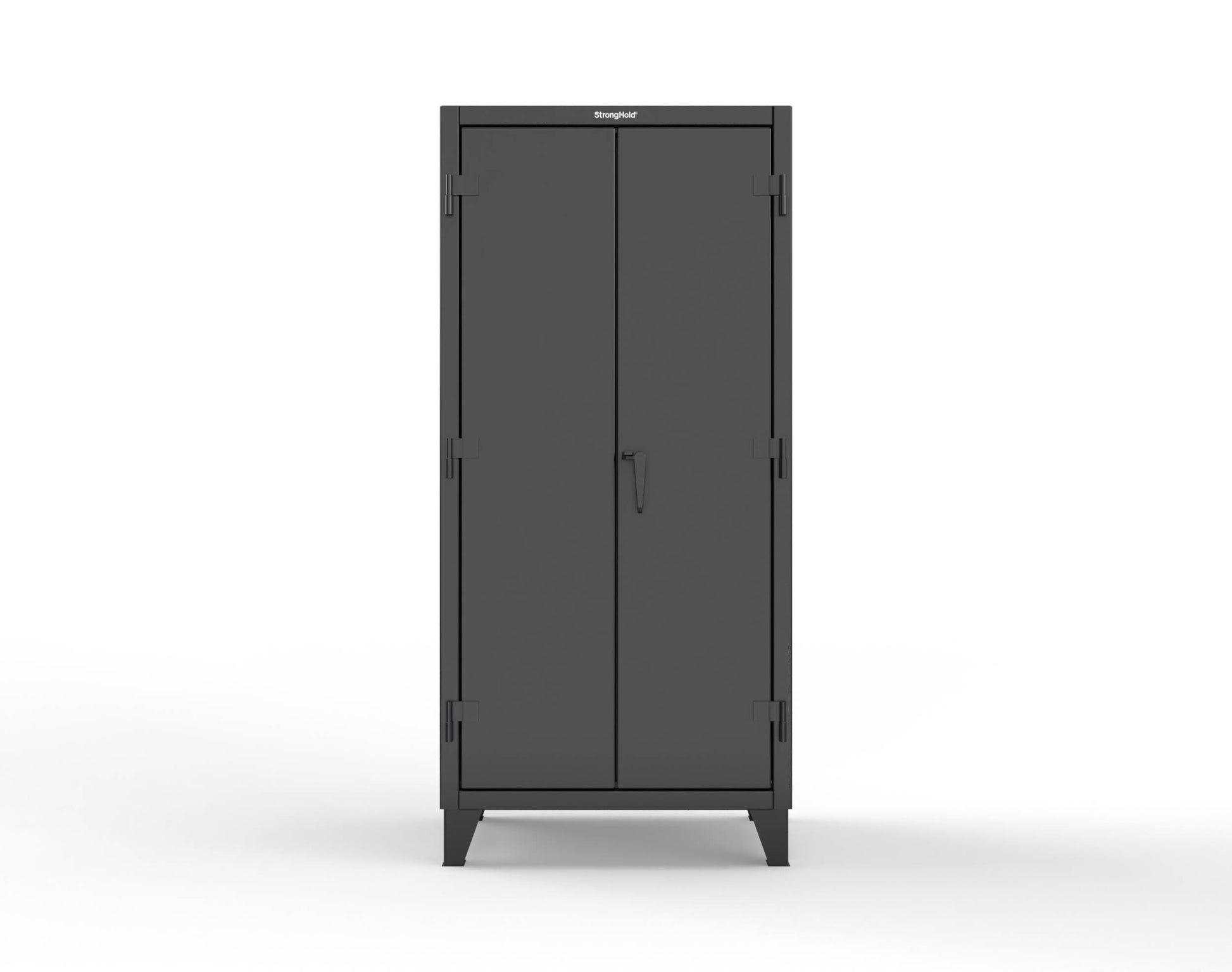Extreme Duty 12 GA Uniform Cabinet with 7 Drawers, Pegboard, 3 Shelves - 36 In. W x 24 In. D x 78 In. H - 36-W-243-7DB-PB-9005