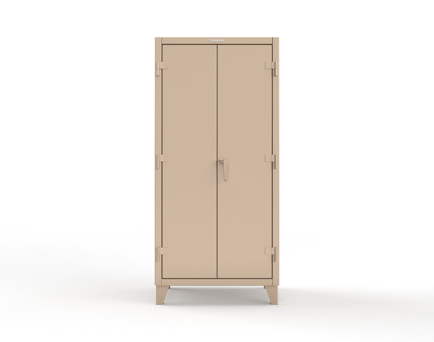 Extreme Duty 12 GA Uniform Cabinet with 4 Drawers, Pegboard, 4 Shelves - 36 In. W x 24 In. D x 78 In. H - 36-W-244-4DB-PB-1019