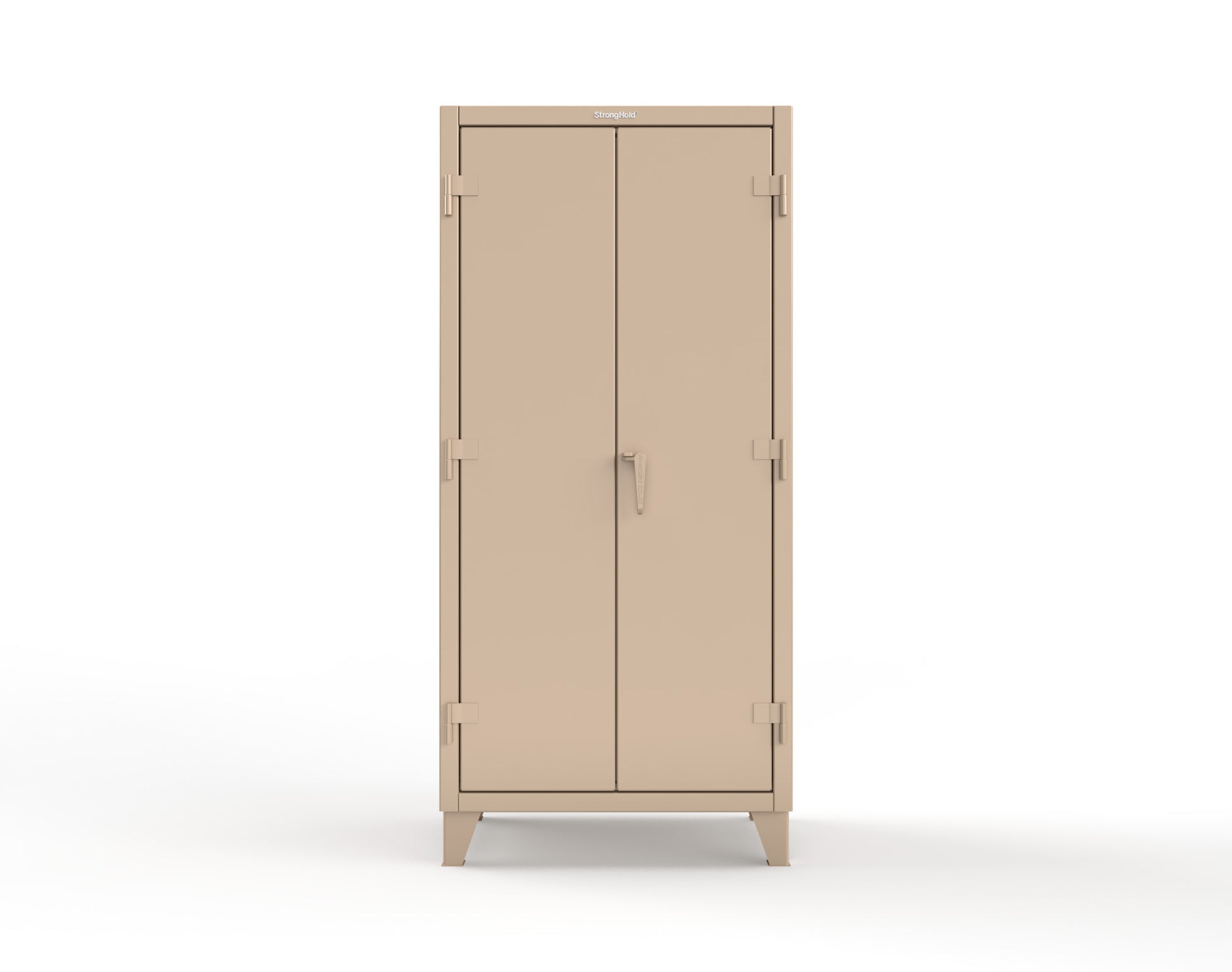 Extreme Duty 12 GA Uniform Cabinet with 4 Drawers, Pegboard, 4 Shelves - 36 In. W x 24 In. D x 78 In. H - 36-W-244-4DB-PB-1019