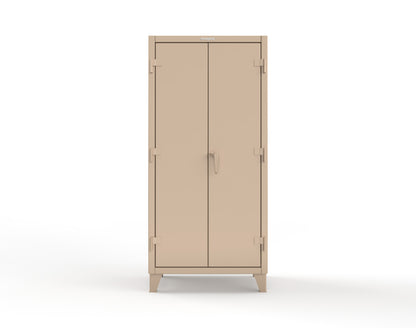 Extreme Duty 12 GA Uniform Cabinet with 4 Drawers, Pegboard, 4 Shelves - 36 In. W x 24 In. D x 78 In. H - 36-W-244-4DB-PB-1019