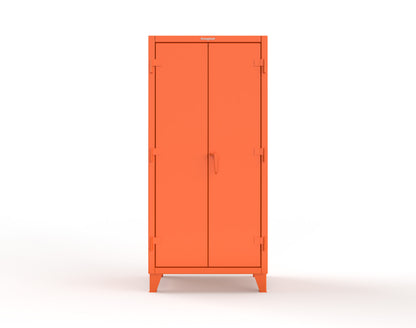 Extreme Duty 12 GA Uniform Cabinet with 4 Drawers, Pegboard, 4 Shelves - 36 In. W x 24 In. D x 78 In. H - 36-W-244-4DB-PB-2009