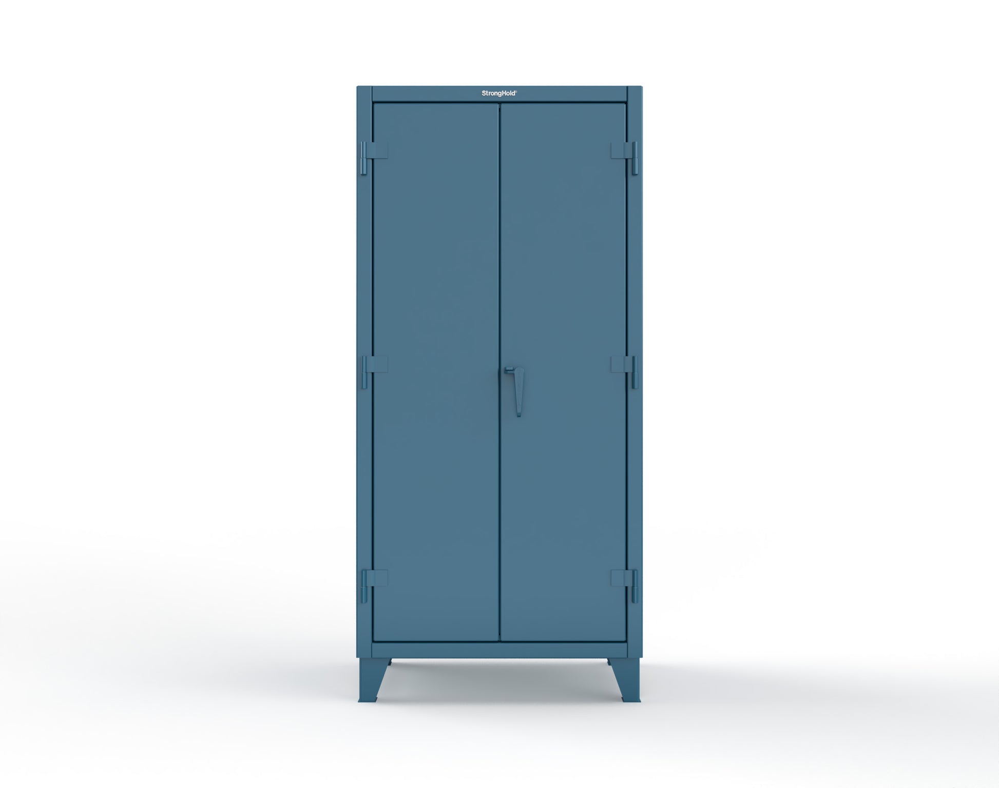 Extreme Duty 12 GA Uniform Cabinet with 4 Drawers, Pegboard, 4 Shelves - 36 In. W x 24 In. D x 78 In. H - 36-W-244-4DB-PB-5001