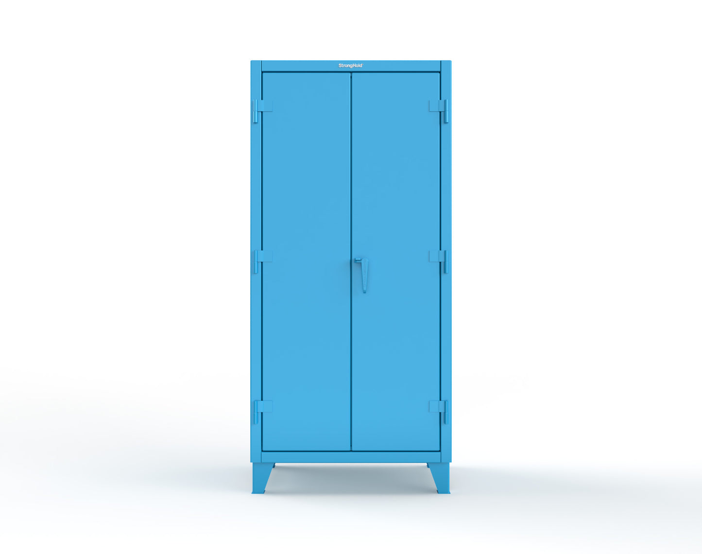 Extreme Duty 12 GA Uniform Cabinet with 4 Drawers, Pegboard, 4 Shelves - 36 In. W x 24 In. D x 78 In. H - 36-W-244-4DB-PB-5012