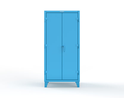 Extreme Duty 12 GA Uniform Cabinet with 4 Drawers, Pegboard, 4 Shelves - 36 In. W x 24 In. D x 78 In. H - 36-W-244-4DB-PB-5012