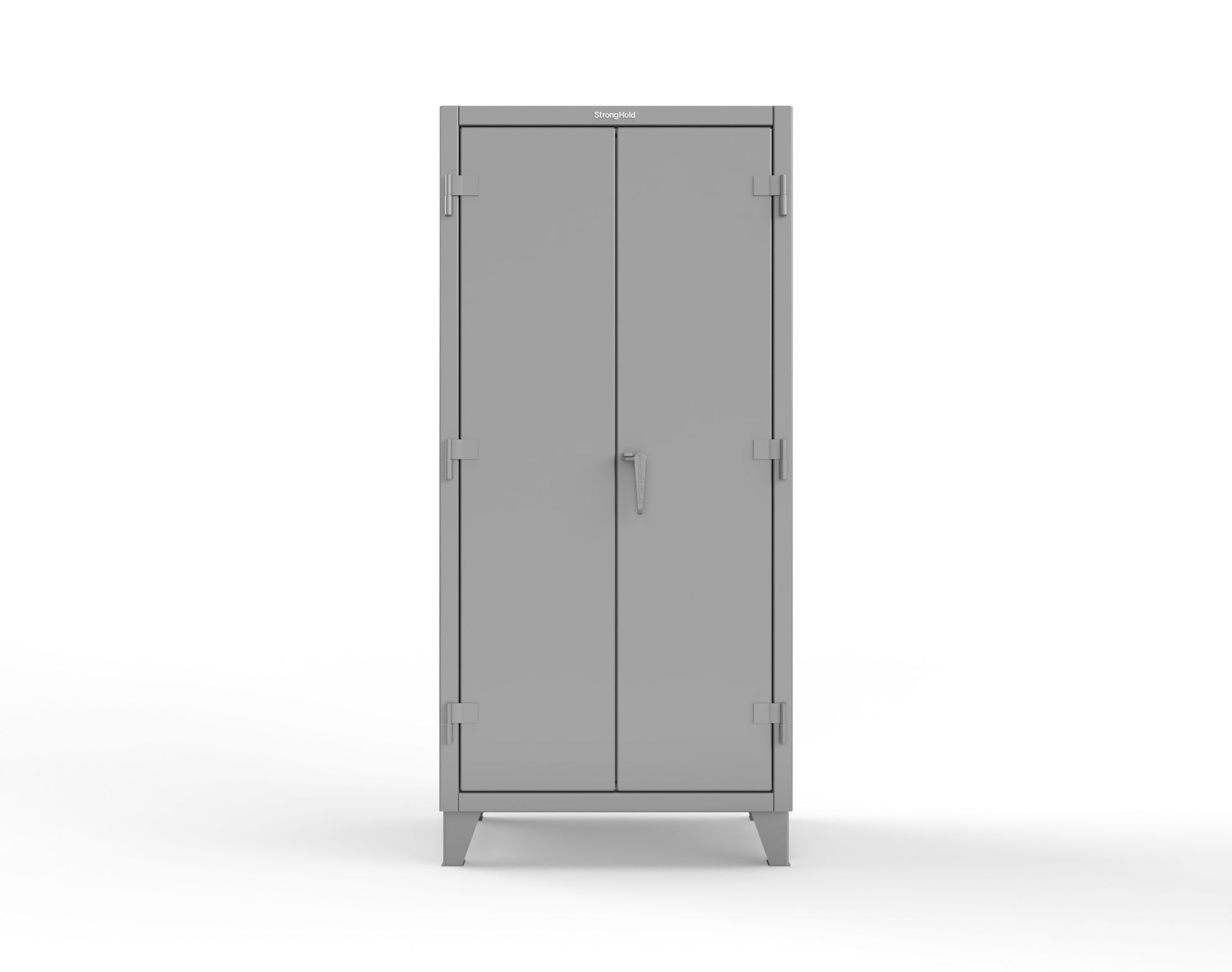 Extreme Duty 12 GA Uniform Cabinet with 4 Drawers, Pegboard, 4 Shelves - 36 In. W x 24 In. D x 78 In. H - 36-W-244-4DB-PB-7037