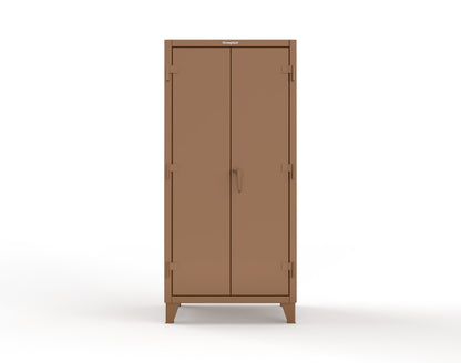 Extreme Duty 12 GA Uniform Cabinet with 4 Drawers, Pegboard, 4 Shelves - 36 In. W x 24 In. D x 78 In. H - 36-W-244-4DB-PB-8008