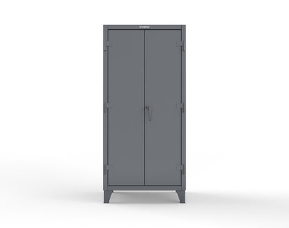 Extreme Duty 12 GA Uniform Cabinet with 4 Drawers, 4 Shelves - 36 In. W x 24 In. D x 78 In. H - 36-W-244-4DB-7024