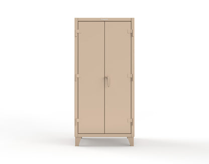 Extreme Duty 12 GA Uniform Cabinet with 4 Drawers, 4 Shelves - 36 In. W x 24 In. D x 78 In. H - 36-W-244-4DB-1019