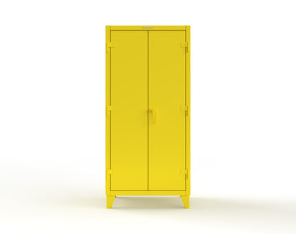 Extreme Duty 12 GA Uniform Cabinet with 4 Drawers, 4 Shelves - 36 In. W x 24 In. D x 78 In. H - 36-W-244-4DB-1021