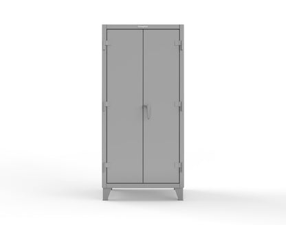 Extreme Duty 12 GA Uniform Cabinet with 4 Drawers, 4 Shelves - 36 In. W x 24 In. D x 78 In. H - 36-W-244-4DB-7037