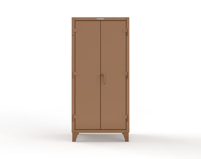 Extreme Duty 12 GA Uniform Cabinet with 4 Drawers, 4 Shelves - 36 In. W x 24 In. D x 78 In. H - 36-W-244-4DB-8008