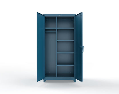 Extra Heavy Duty 14 GA Uniform Cabinet with 5 Shelves - 36 In. W x 24 In. D x 75 In. H - 36-W-245-L-5001