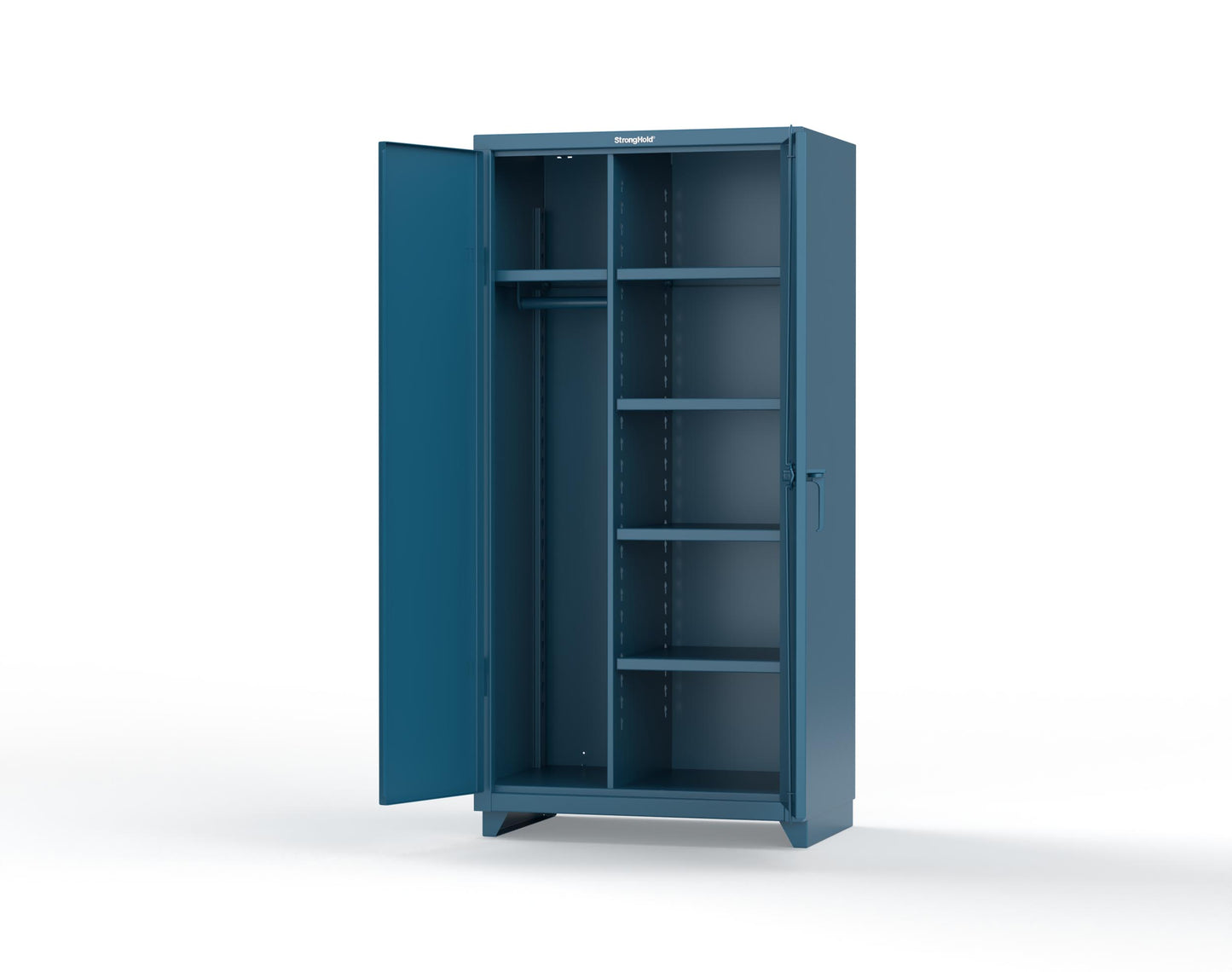 Extra Heavy Duty 14 GA Uniform Cabinet with 5 Shelves - 36 In. W x 24 In. D x 75 In. H - 36-W-245-L-5001