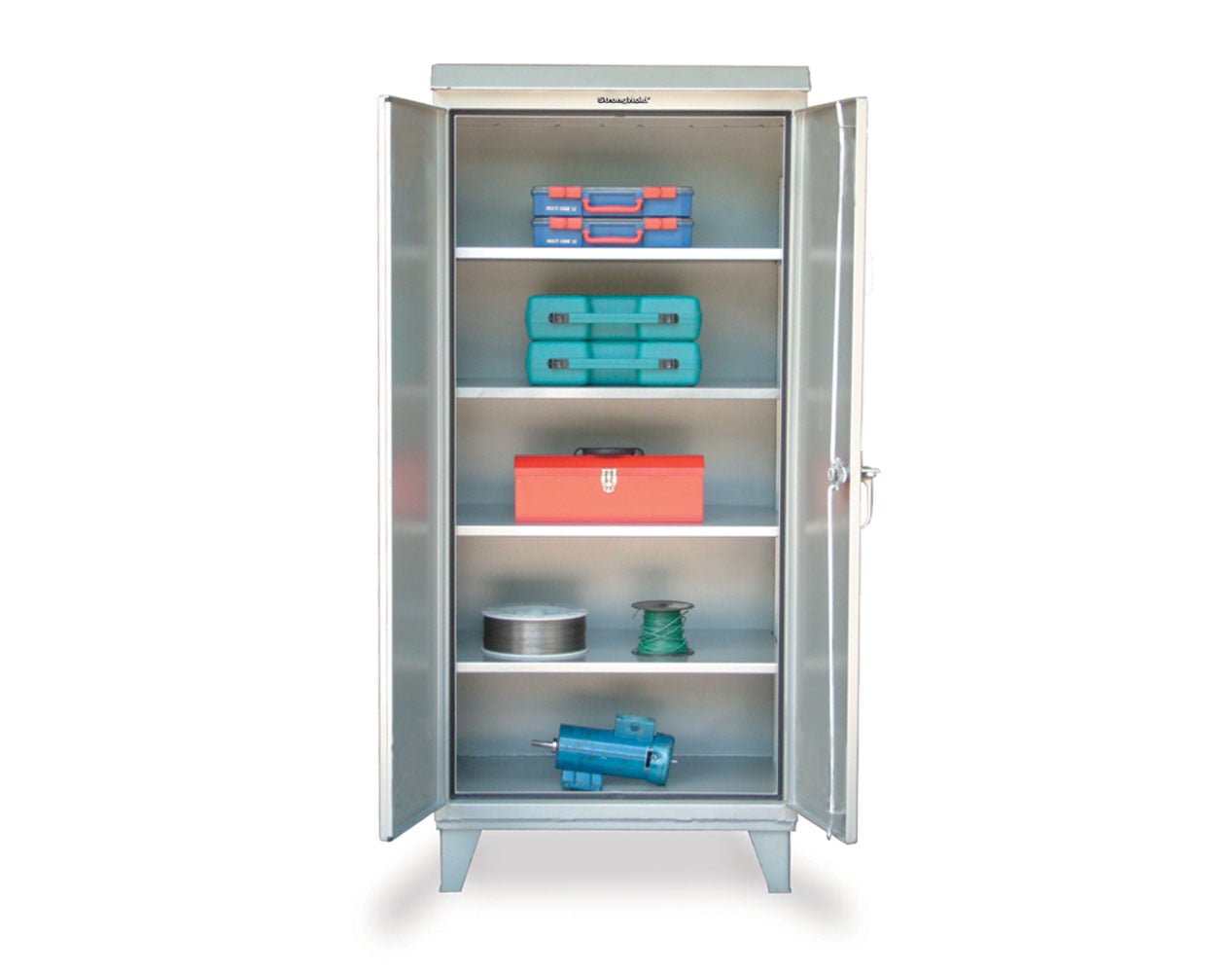Extreme Duty 12 GA Stainless Steel Weather-Resistant Cabinet with 4 Shelves - 36 In. W x 24 In. D x 79¾ In. H