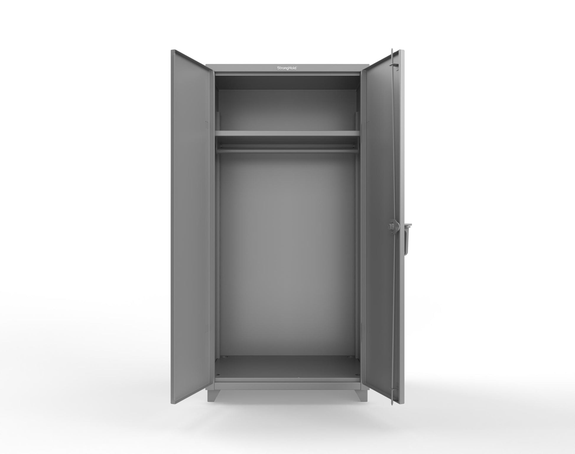 Extra Heavy Duty 14 GA Uniform Cabinet with Hanger Rod, 1 Shelf - 36 In. W x 24 In. D x 75 In. H - 36-WR-241-L-7037