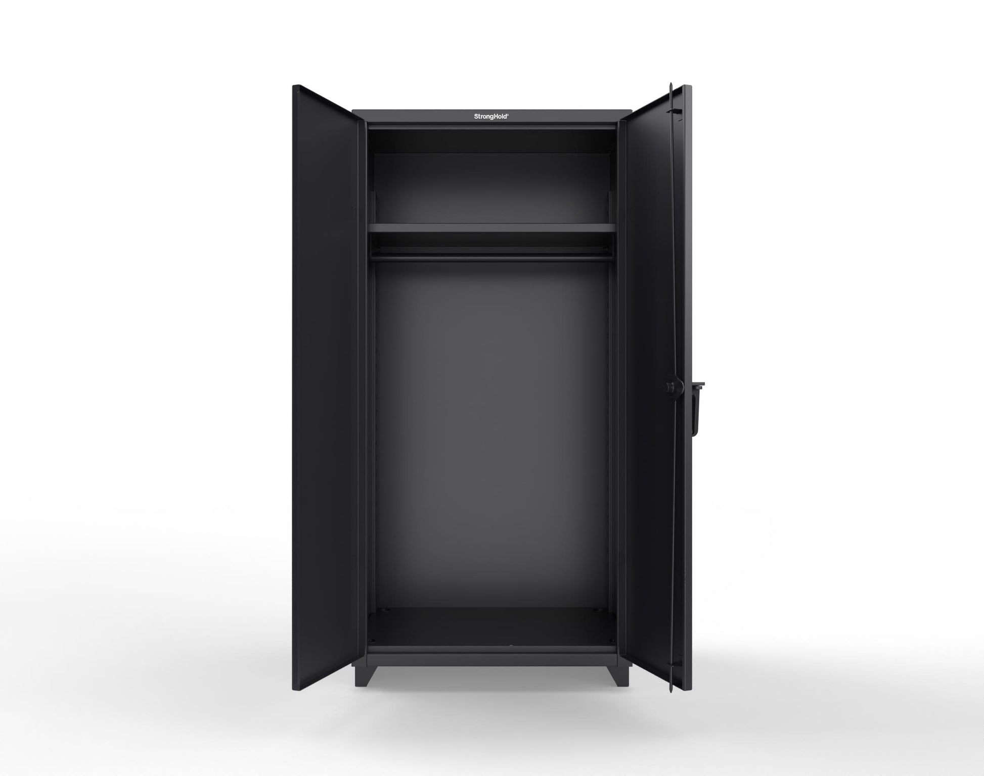 Extra Heavy Duty 14 GA Uniform Cabinet with Hanger Rod, 1 Shelf - 36 In. W x 24 In. D x 75 In. H - 36-WR-241-L-9005