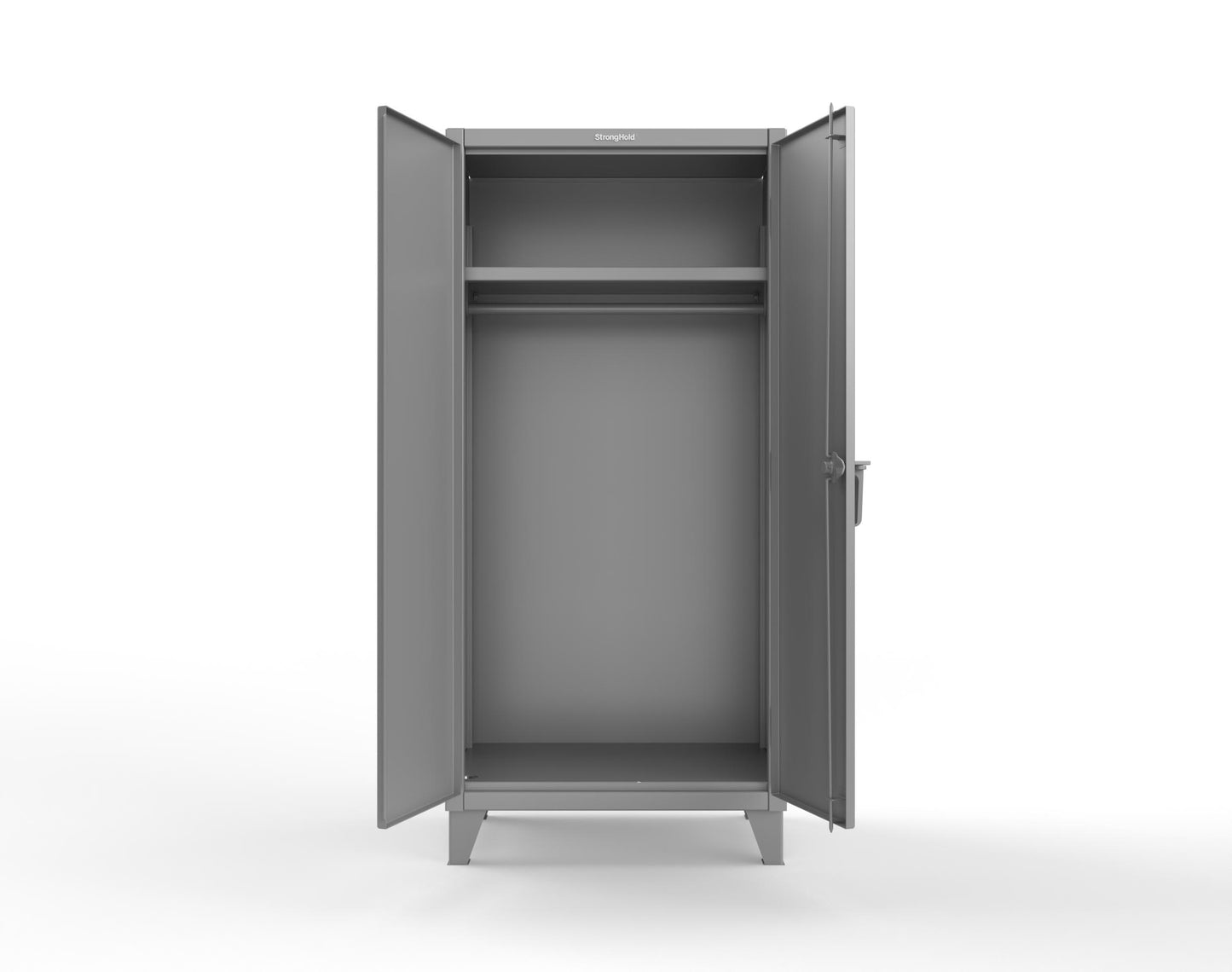 Extreme Duty 12 GA Uniform Cabinet with Hanger Rod, 1 Shelf - 36 In. W x 24 In. D x 78 In. H - 36-WR-241-7037