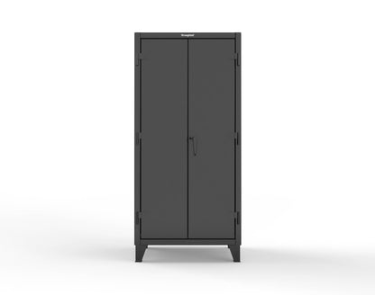 Extreme Duty 12 GA Uniform Cabinet with Hanger Rod, 1 Shelf - 36 In. W x 24 In. D x 78 In. H - 36-WR-241-9005