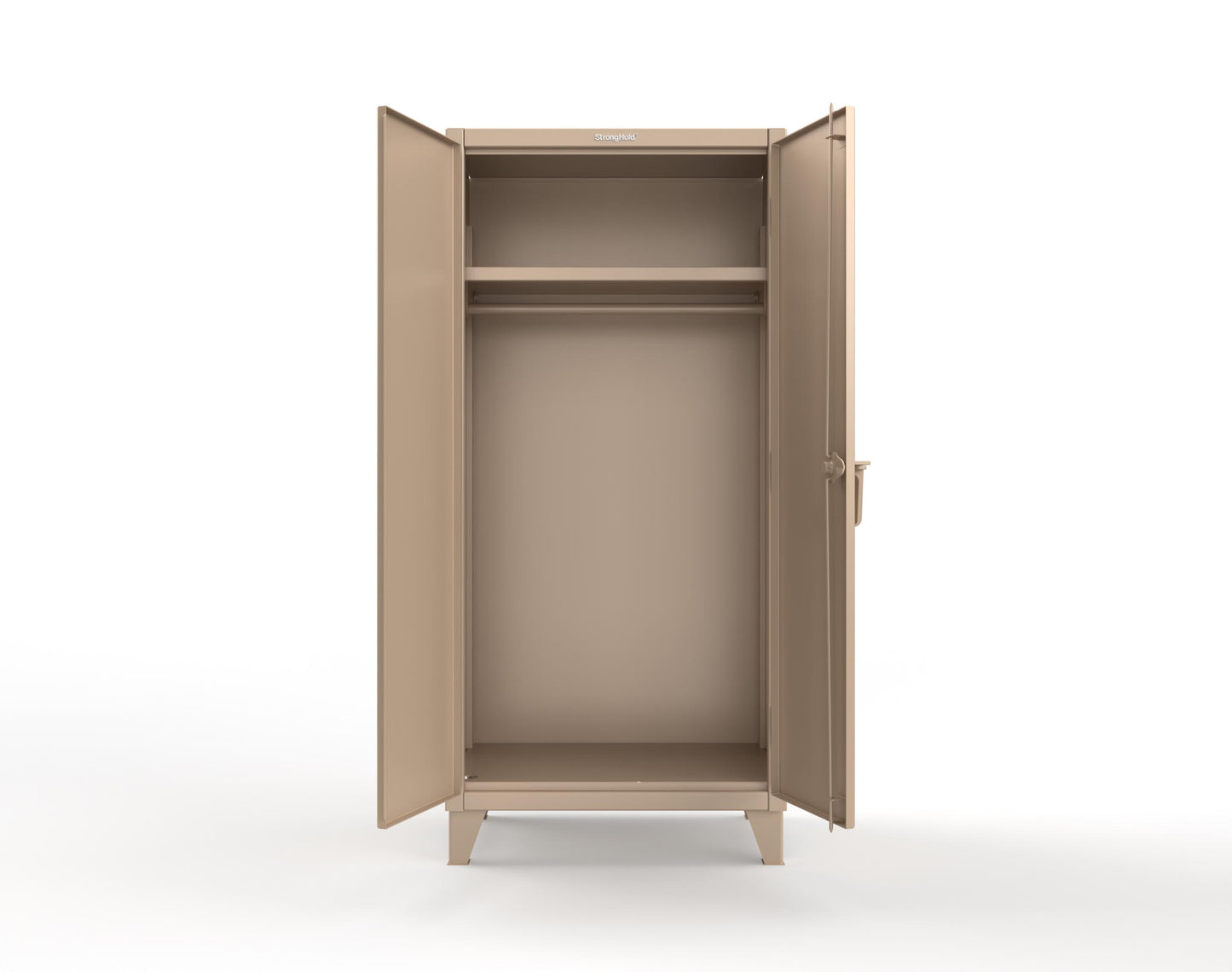 Extreme Duty 12 GA Uniform Cabinet with Hanger Rod, 1 Shelf - 36 In. W x 24 In. D x 78 In. H - 36-WR-241-1019