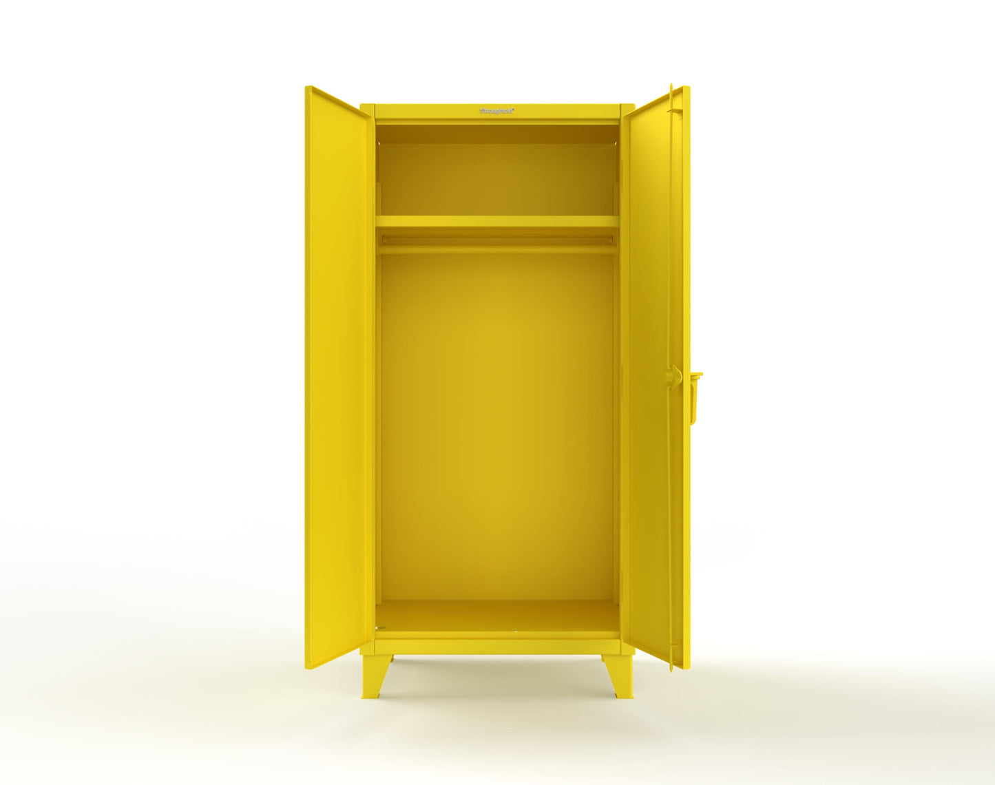 Extreme Duty 12 GA Uniform Cabinet with Hanger Rod, 1 Shelf - 36 In. W x 24 In. D x 78 In. H - 36-WR-241-1021