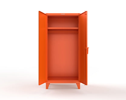 Extreme Duty 12 GA Uniform Cabinet with Hanger Rod, 1 Shelf - 36 In. W x 24 In. D x 78 In. H - 36-WR-241-2009