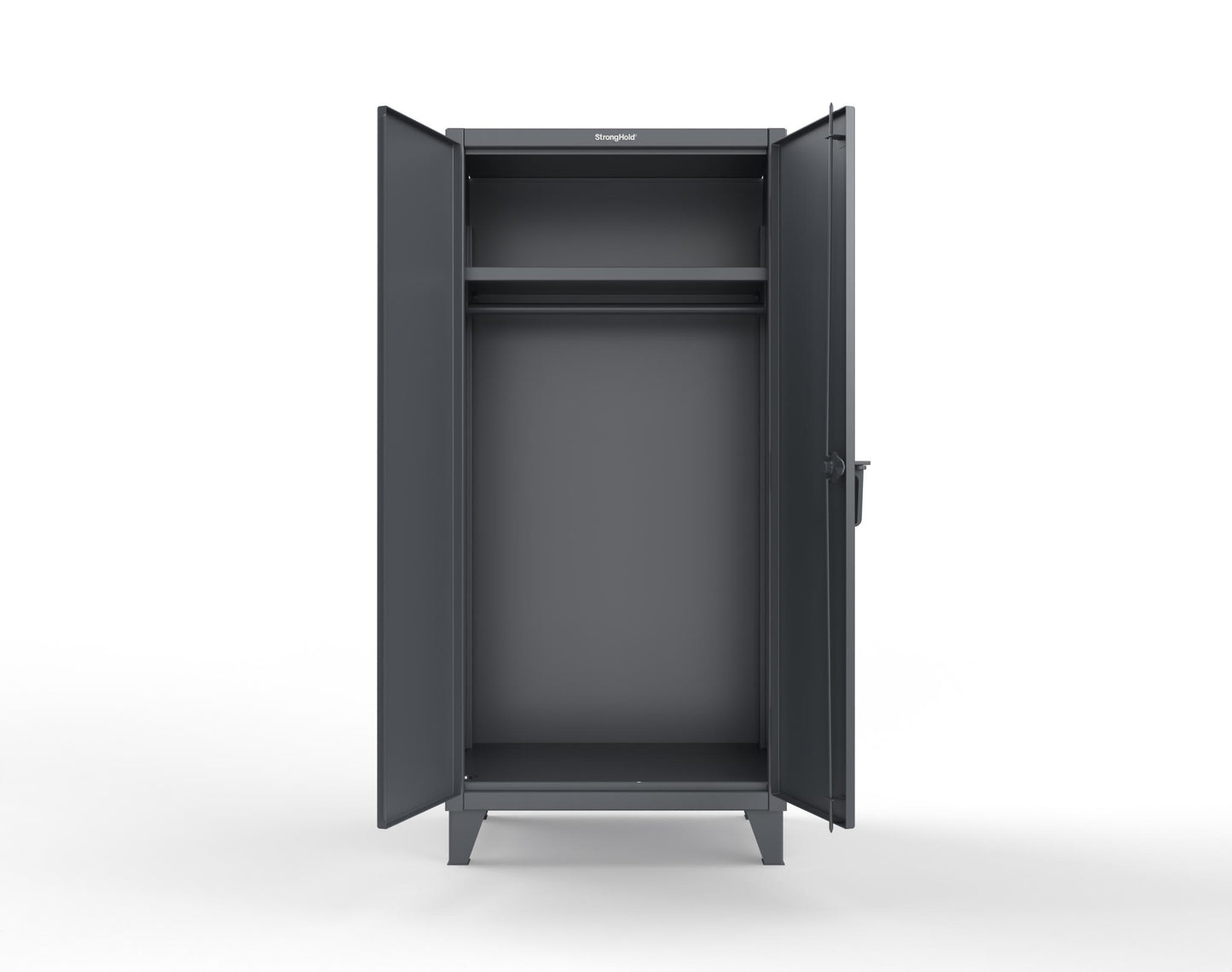 Extreme Duty 12 GA Uniform Cabinet with Hanger Rod, 1 Shelf - 36 In. W x 24 In. D x 78 In. H - 36-WR-241-7024