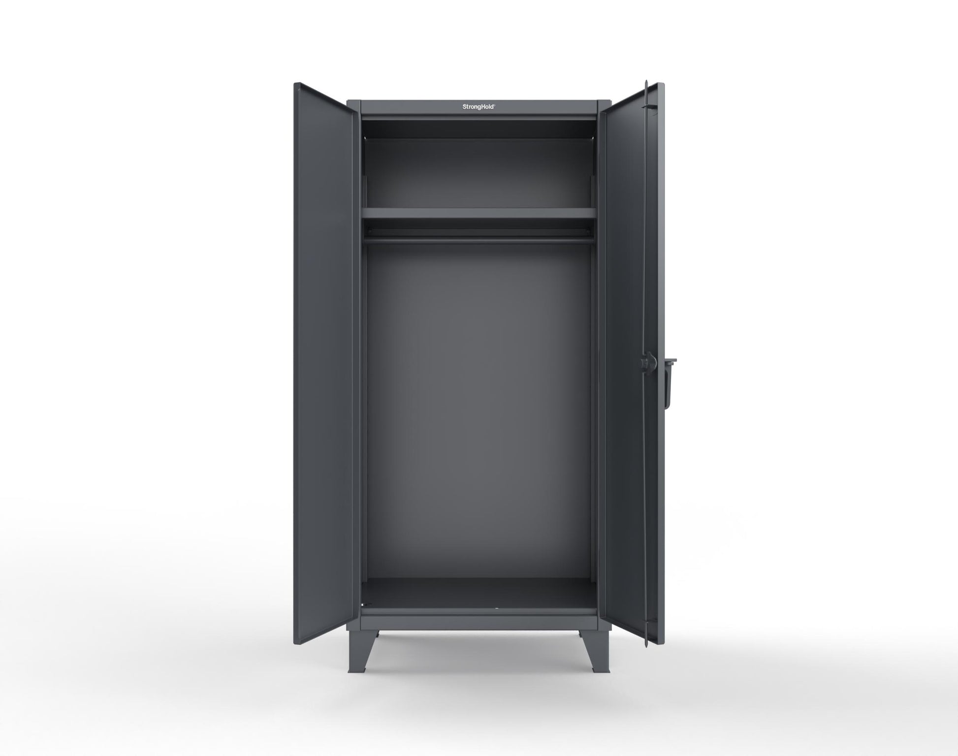 Extreme Duty 12 GA Uniform Cabinet with Hanger Rod, 1 Shelf - 36 In. W x 24 In. D x 78 In. H - 36-WR-241-7024