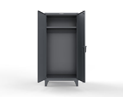 Extreme Duty 12 GA Uniform Cabinet with Hanger Rod, 1 Shelf - 36 In. W x 24 In. D x 78 In. H - 36-WR-241-7024