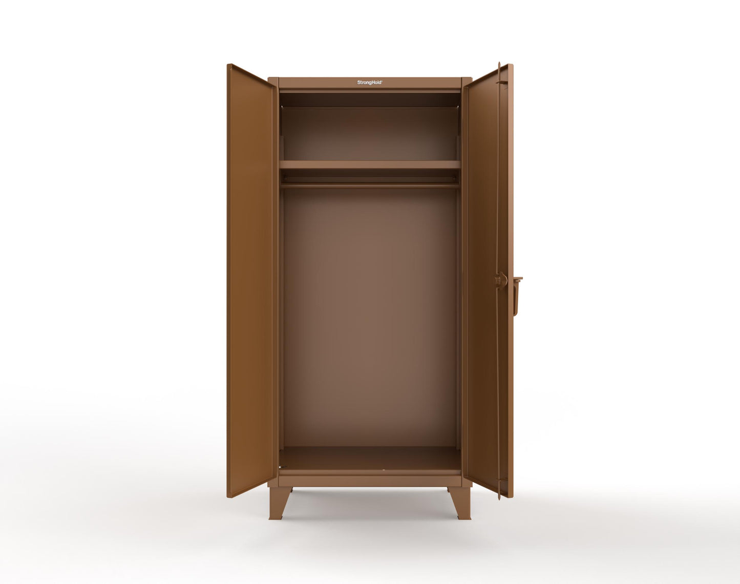 Extreme Duty 12 GA Uniform Cabinet with Hanger Rod, 1 Shelf - 36 In. W x 24 In. D x 78 In. H - 36-WR-241-8008