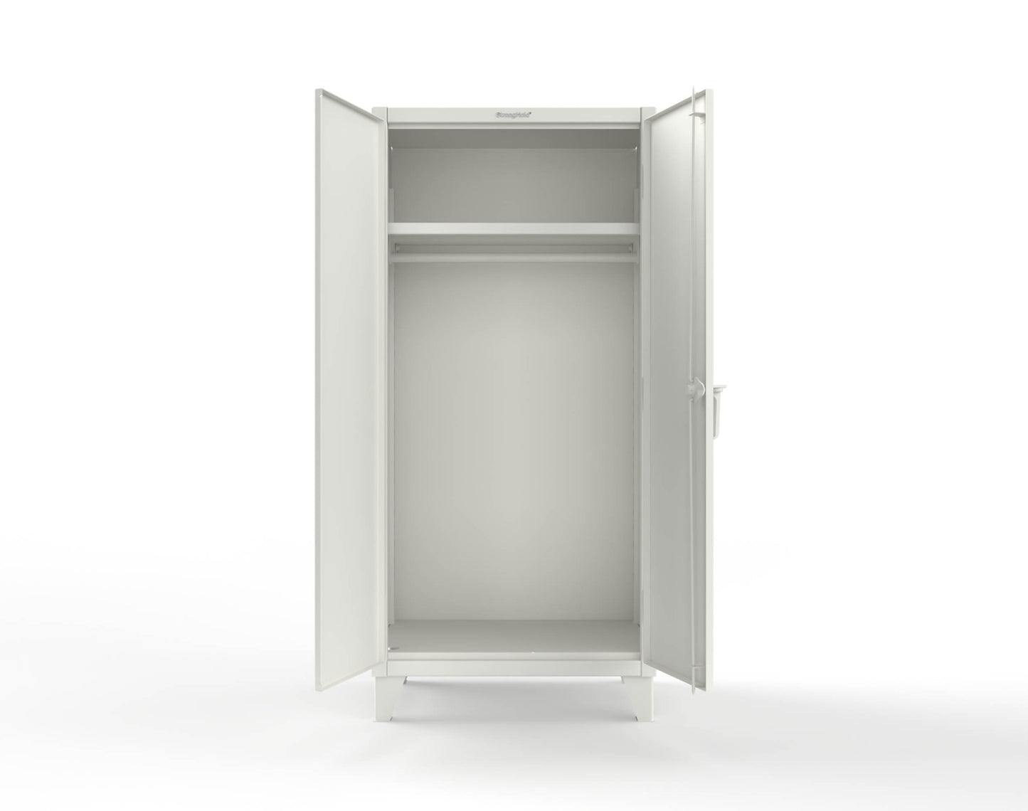 Extreme Duty 12 GA Uniform Cabinet with Hanger Rod, 1 Shelf - 36 In. W x 24 In. D x 78 In. H - 36-WR-241-9003