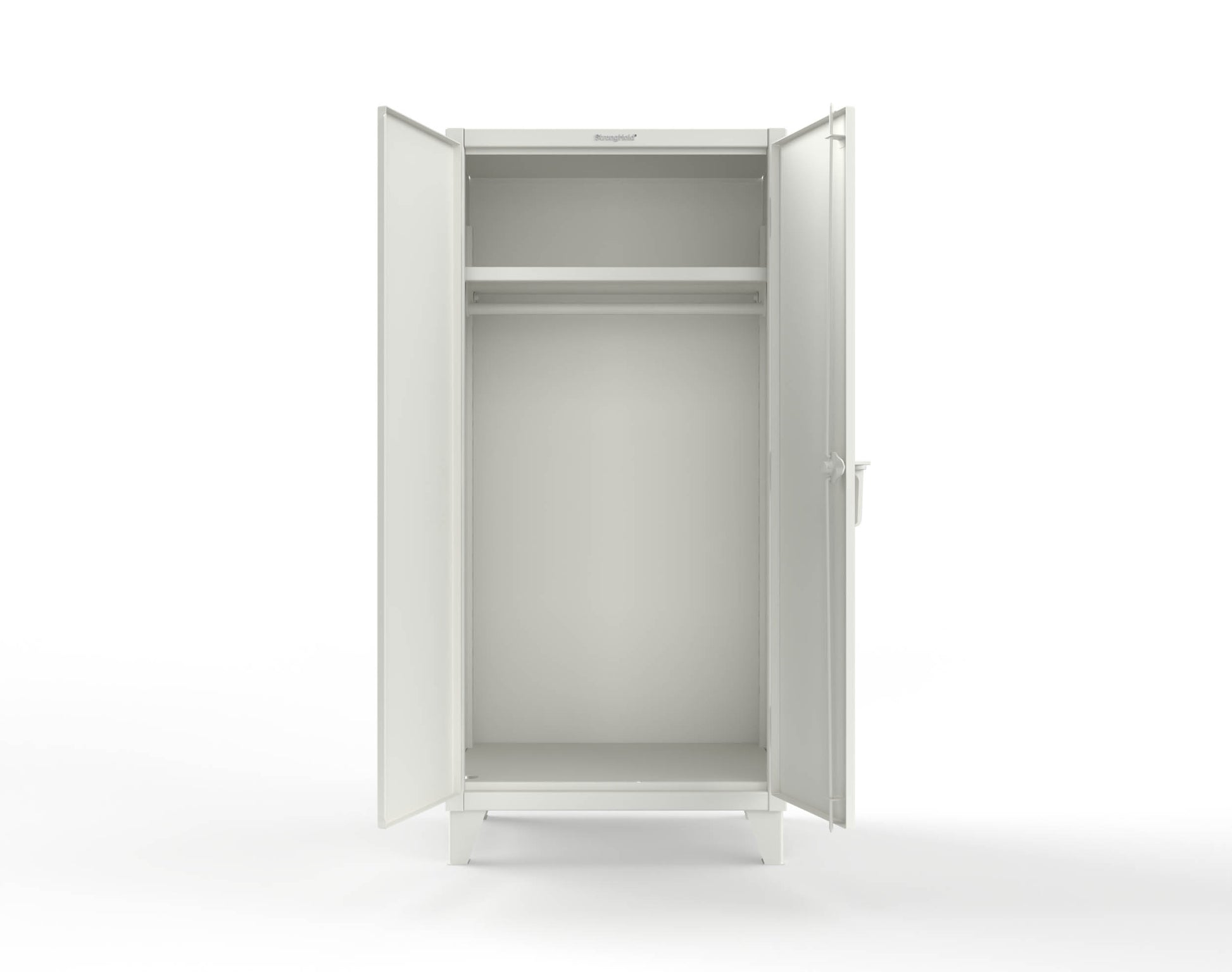 Extreme Duty 12 GA Uniform Cabinet with Hanger Rod, 1 Shelf - 36 In. W x 24 In. D x 78 In. H - 36-WR-241-9003