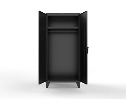 Extreme Duty 12 GA Uniform Cabinet with Hanger Rod, 1 Shelf - 36 In. W x 24 In. D x 78 In. H - 36-WR-241-9005
